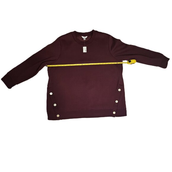 NWT PENNINGTONS Maroon Crew Neck Long Sleeve Sweatshirt/Sweater Size 1X - Picture 4 of 16